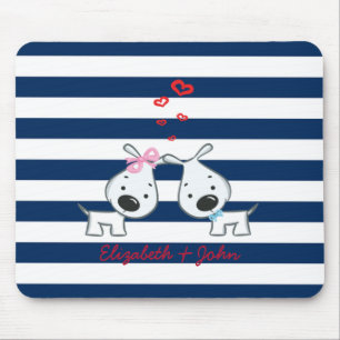 Tapis De Souris Chiens Adorables en Amour sur Personnalisé à Rayur