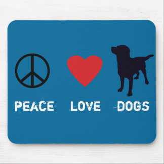 Tapis De Souris Chiens d'amour de paix