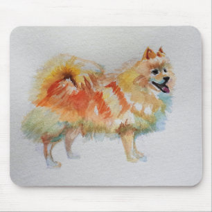 Tapis De Souris Chiens d'aquarelle allemands Spitz Pomeranian
