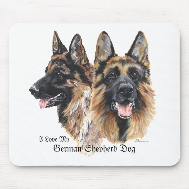 Tapis De Souris Chiens de berger allemands (Devant)