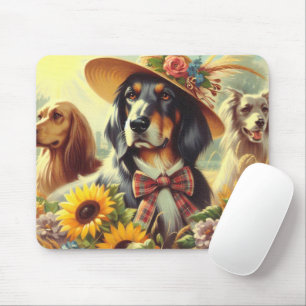 Tapis De Souris Chiens de la nature rétro