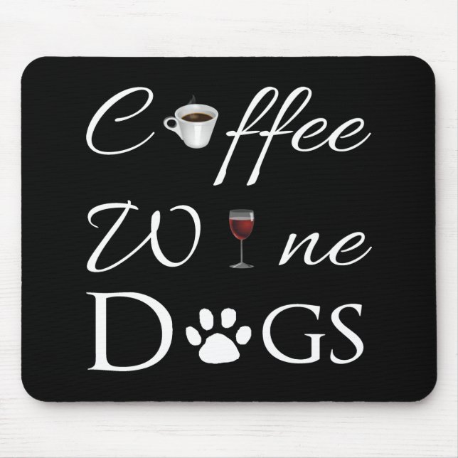 Tapis De Souris Chiens de vin de café Pad de souris (Devant)