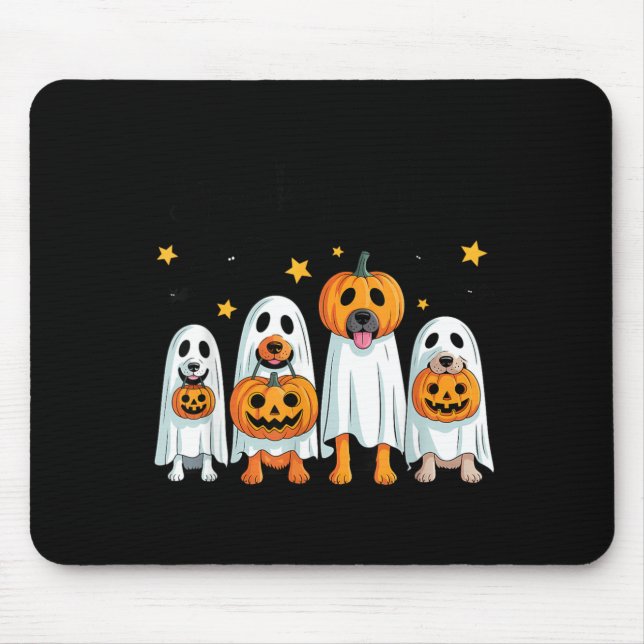 Tapis De Souris Chiens d'Halloween vibrations effrayantes (Devant)