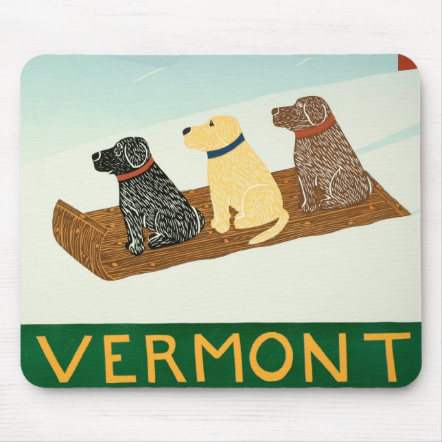 Tapis De Souris Chiens du Vermont Mousepad - Stephen Huneck (Devant)
