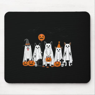 Tapis De Souris Chiens fantômes d'Halloween Dessin animé de citrou