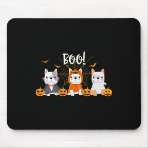 Tapis De Souris Chiens pug Halloween Mignon Amoureux Bouledogue Fr