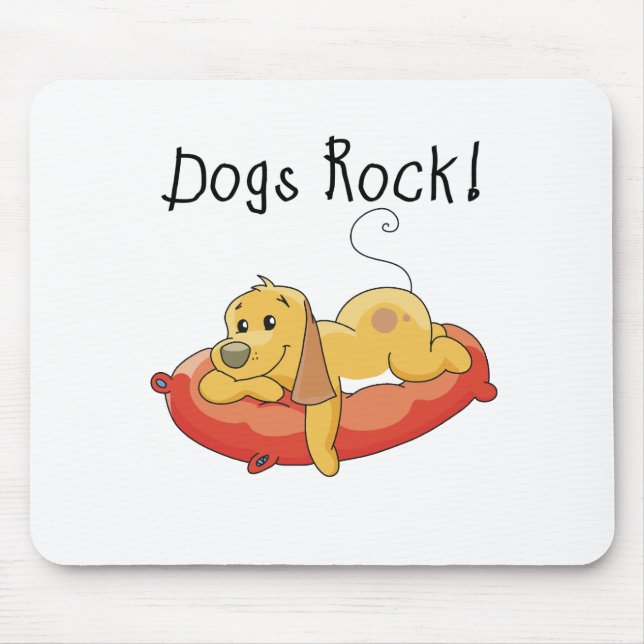 Tapis De Souris Chiens Rock Tshirts et cadeaux (Devant)