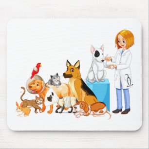 Tapis De Souris Chiens vétérinaires traités