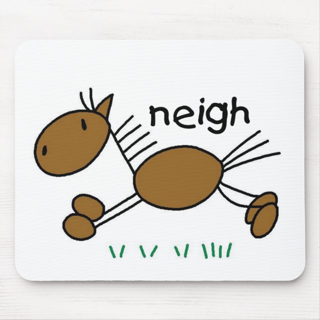 Tapis De Souris Chiffre cheval de bâton (Devant)