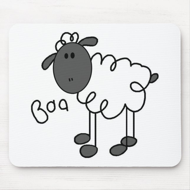 Tapis De Souris Chiffre Mousepad de bâton de moutons (Devant)