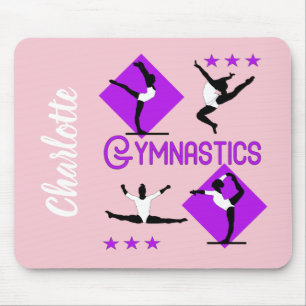 Tapis De Souris Chiffres de gymnaste Filles mignonnes Gymnastique 