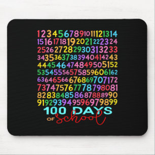 Tapis De Souris Chiffres de maths drôles 100ème jour d'école ensei
