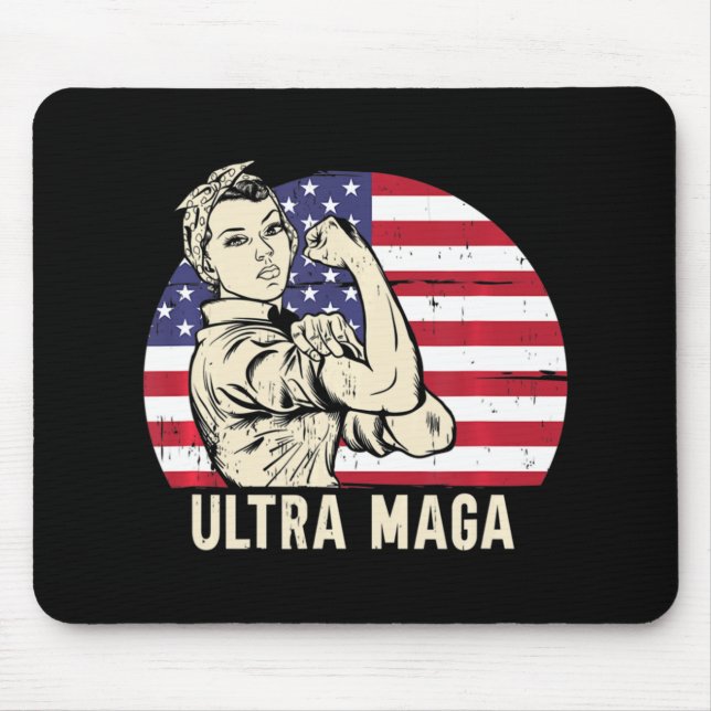 Tapis De Souris Chignon Ultra Maga Décoiffé (Devant)