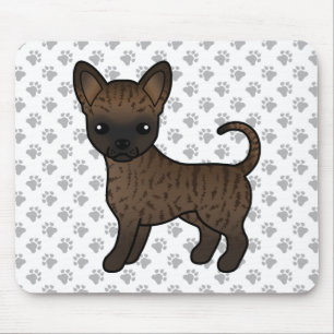 Tapis De Souris Chihuahua à poil lisse bringé Chien de dessin anim