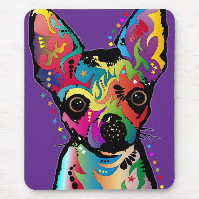 Tapis De Souris Chihuahua Art (Devant)