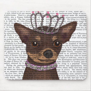 Tapis De Souris Chihuahua Brown Et Tiara