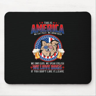 Tapis De Souris Chihuahua Chig Cette 4 juillet Américaine