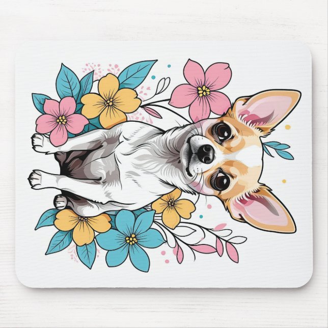 Tapis De Souris Chihuahua du printemps (Devant)