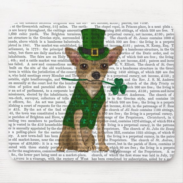 Tapis De Souris Chihuahua Leprechaun (Devant)