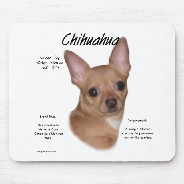 Tapis De Souris Chihuahua (lisse) (Devant)