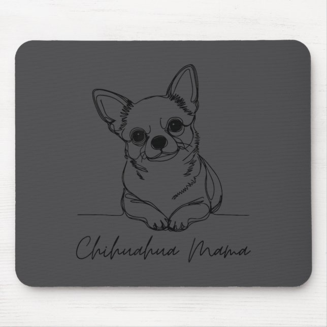 Tapis De Souris Chihuahua Mama Short Haired Chihuahua Mom Cute Dog (Devant)