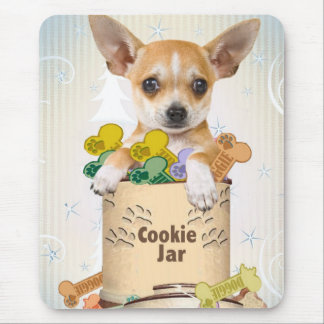 Tapis De Souris Chihuahua Posé avec Cookie Jar