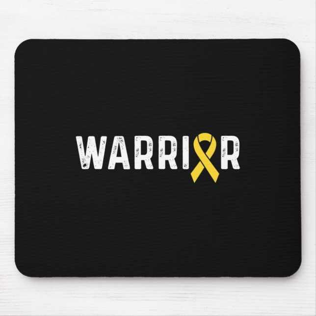 Tapis De Souris Childhood Cancer Awareness Ribbon Warrior  (Devant)