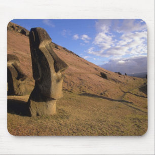 Tapis De Souris Chili, île de Pâques. Coteau de Moai