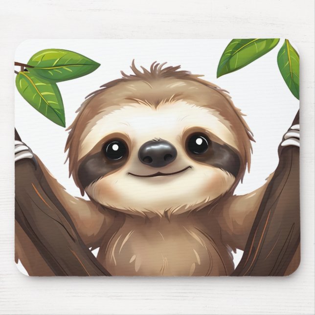 Tapis De Souris Chill Sloth Mousepad - Mignonne ambiance bureau (Devant)