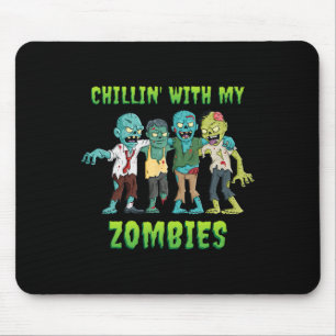 Tapis De Souris Chillin Avec Mes Zombies Halloween Garçons Enfants