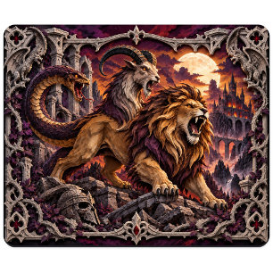 Tapis De Souris Chimère, Monstre de Papier Découpé