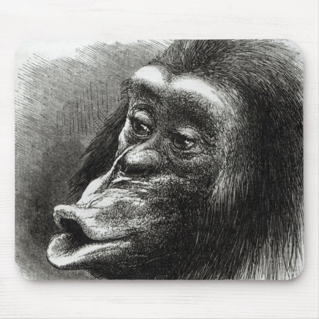 Tapis De Souris Chimpanzé déçu et boudeur (Devant)