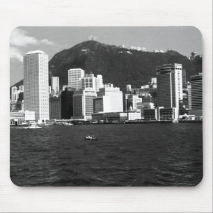 Tapis De Souris Chine vintage Baie de Hong Kong Vue des gratte-cie