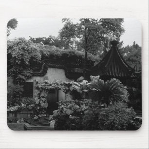 Tapis De Souris Chine vintage Shanghai Jardin Yuyuan plantes Coque