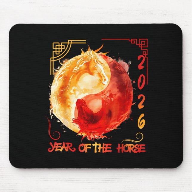 Tapis De Souris Chinese New Lunar Year Of The Horse 2026 _1  (Devant)