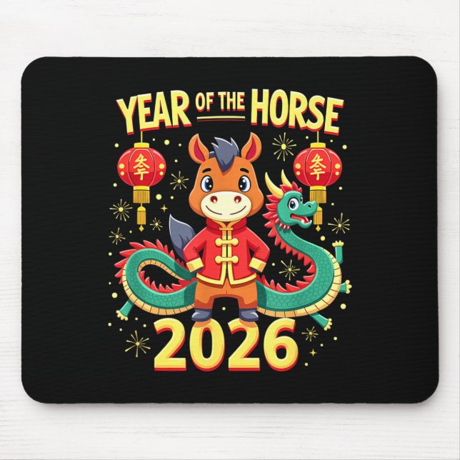 Tapis De Souris Chinese New Year 2026 Year Of The Horse  (Devant)