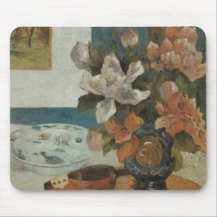 Tapis De Souris Chinois Peonies et Mandoline par Paul Gauguin