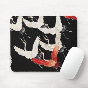 Tapis De Souris Chinoiserie Grue volante Zen Minimaliste Kimono Ar