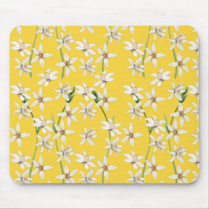 Tapis De Souris Chinoiserie motif de fleurs de citron d'été
