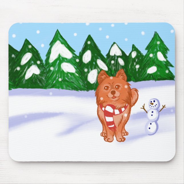 Tapis De Souris Chiot à neige (Devant)