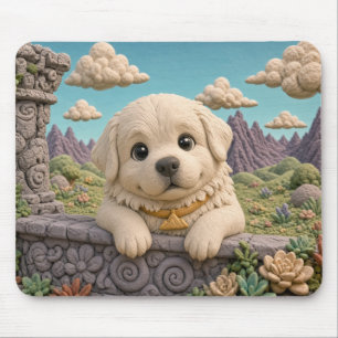 Tapis De Souris Chiot adorable des Pyrénées, bébé chien