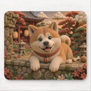 Tapis De Souris Chiot Akita Mignon, Bébé Chien