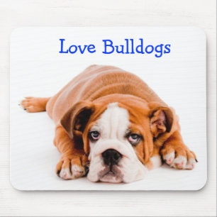 Tapis de souris chiot amoureux de Bouledogues