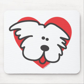 Tapis De Souris Chiot blanc