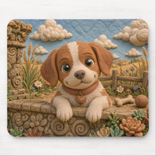 Tapis De Souris Chiot Brittany Spaniel Mignon, Bébé Chien