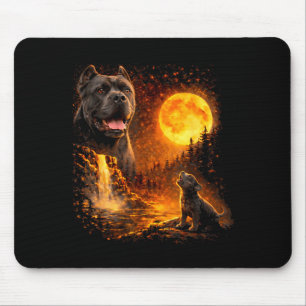 Tapis De Souris chiot cane corso hurlant à son protecteur sous la