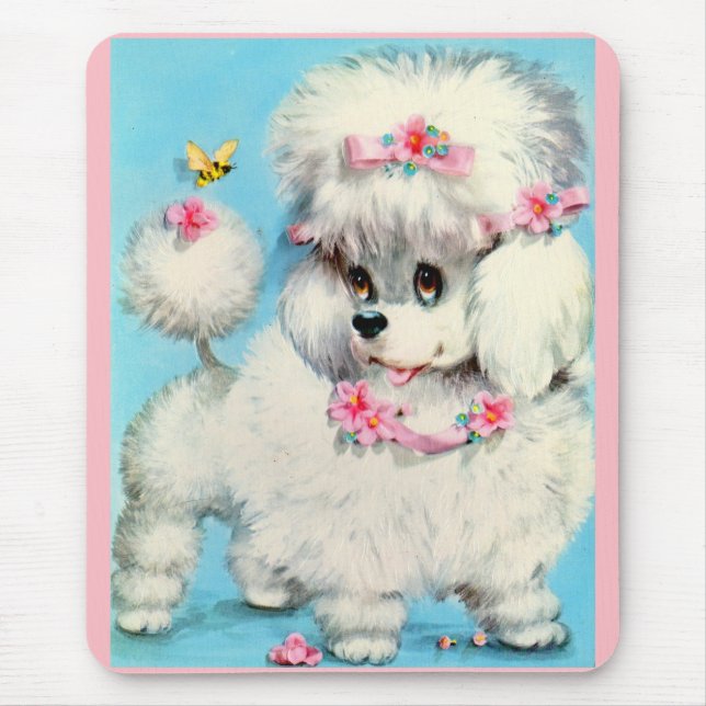 Tapis De Souris chiot d'abeille et de caniche (Devant)