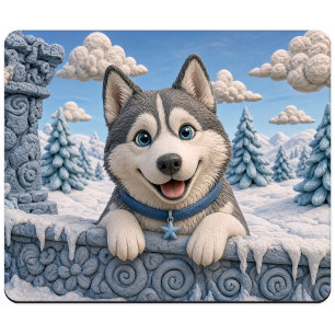 Tapis De Souris Chiot de Husky sibérien mignon, bébé chien