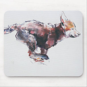 Tapis De Souris Chiot de loup courant
