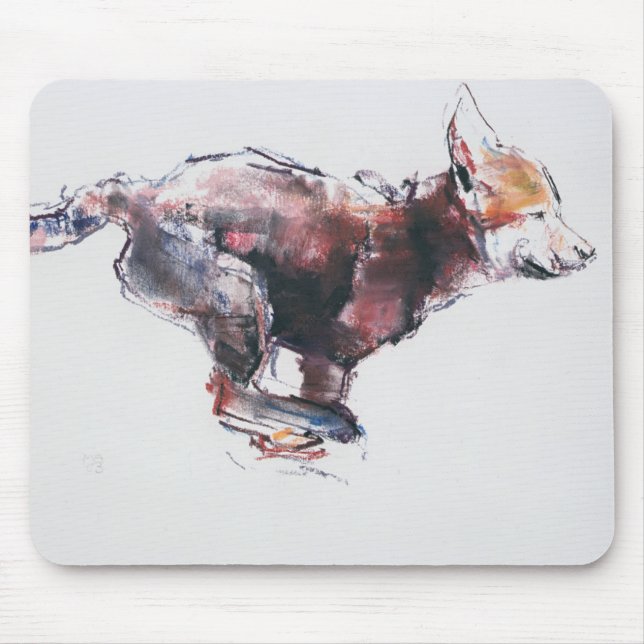 Tapis De Souris Chiot de loup courant (Devant)